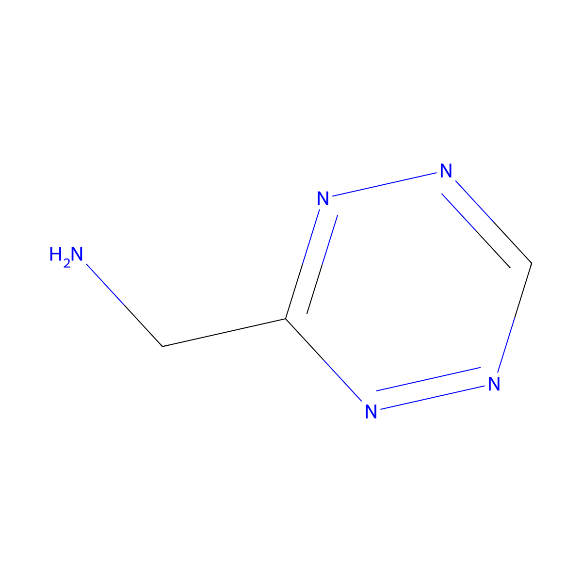 1-(1,2,4,5-Tetrazin-3-yl)methanamine molecular structure, CAS 1414369-55-3