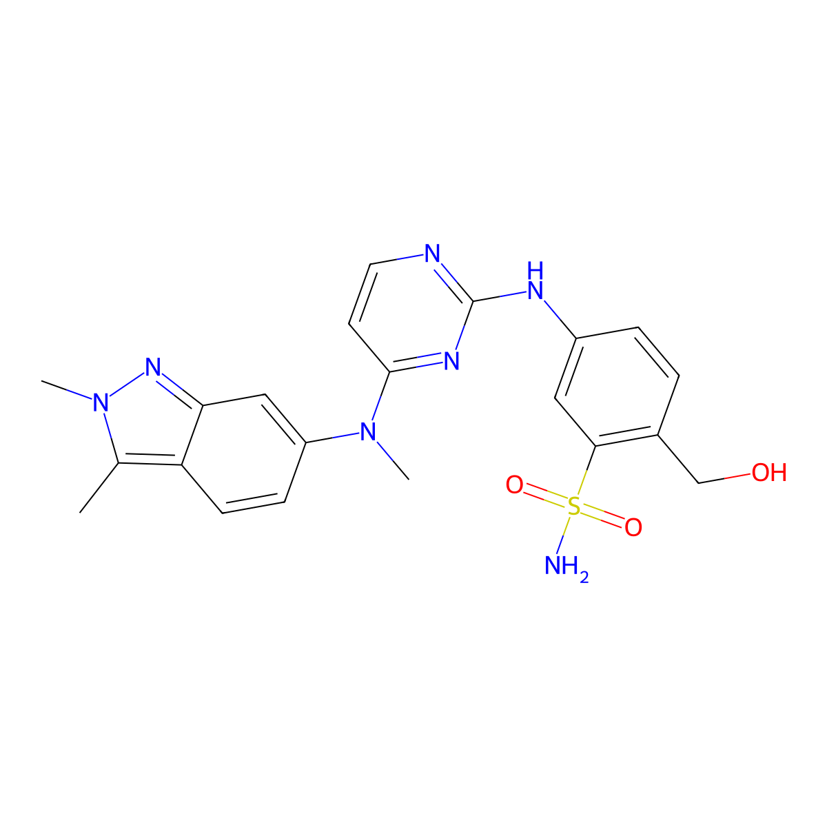 Pazopanib metabolite M26 molecular structure, CAS 1414375-50-0