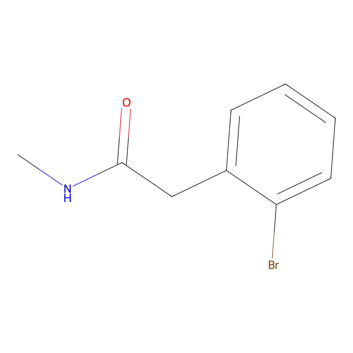 2-(2-Bromophenyl)-N-methylacetamide molecular structure, CAS 141438-47-3
