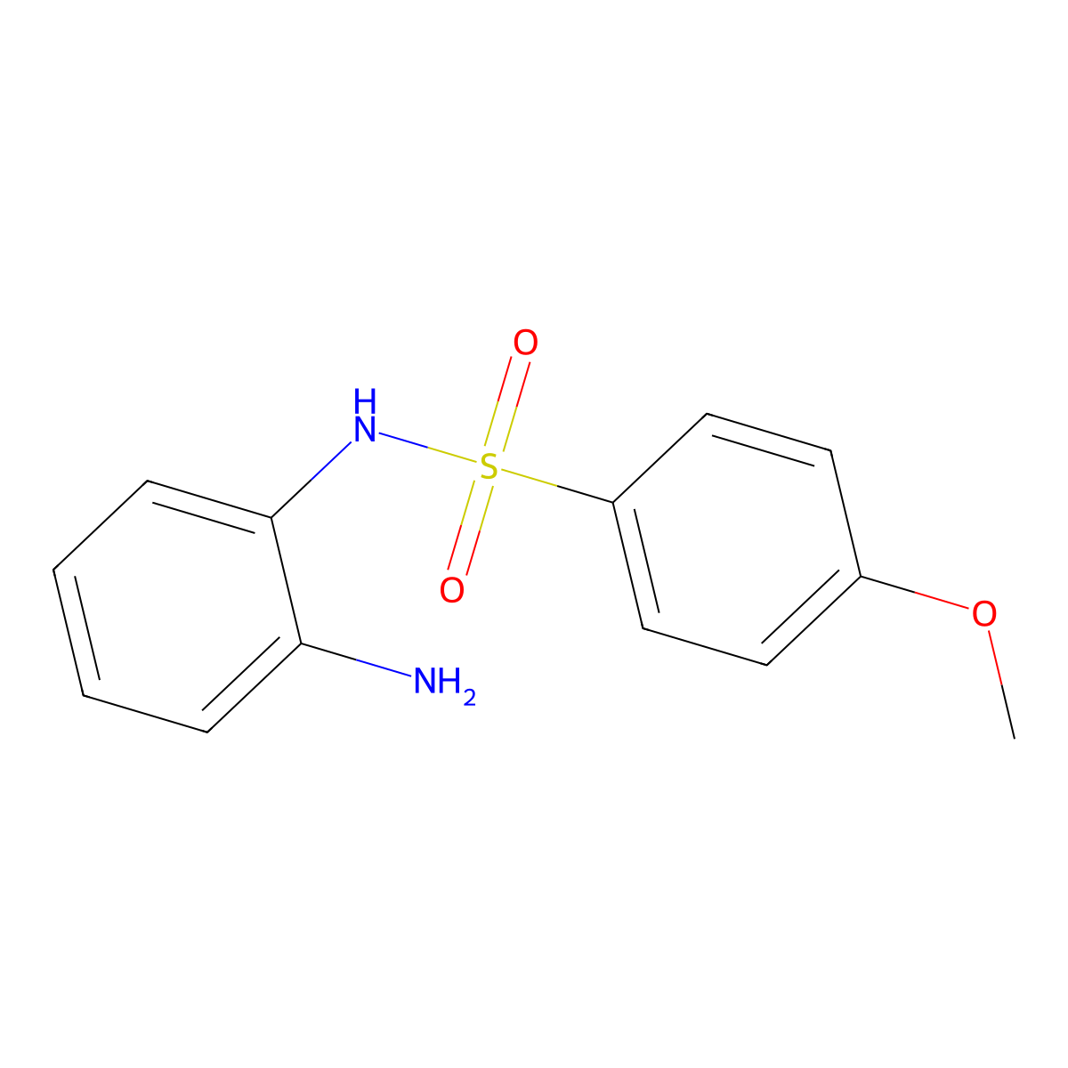N-(2-aminophenyl)-4-methoxybenzenesulfonamide molecular structure, CAS 141450-46-6