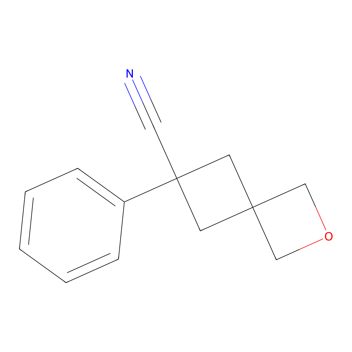 6-Phenyl-2-oxa-spiro[3.3]heptane-6-carbonitrile molecular structure, CAS 1414513-75-9