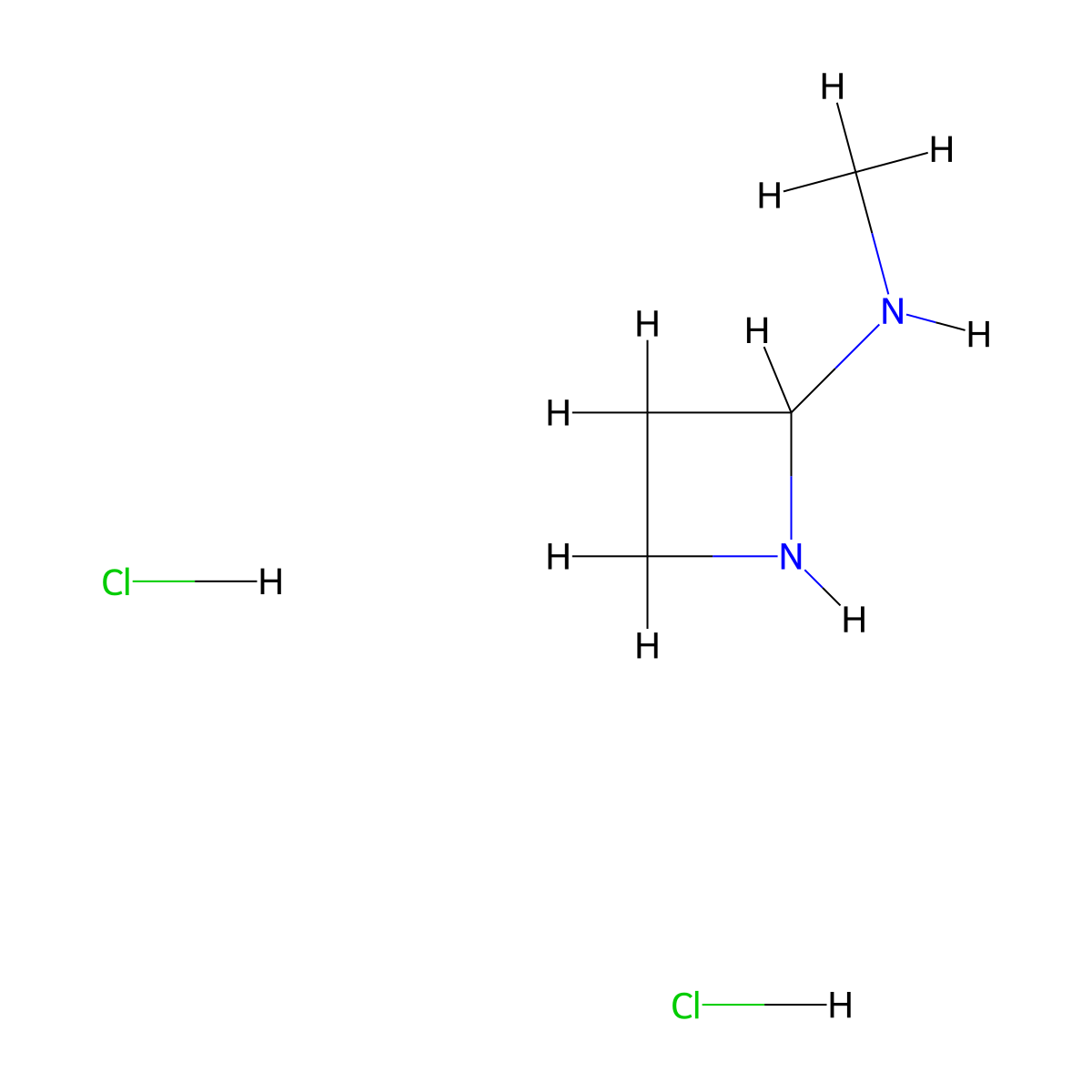 N-methylazetidin-2-amine;dihydrochloride molecular structure, CAS 1414513-87-3