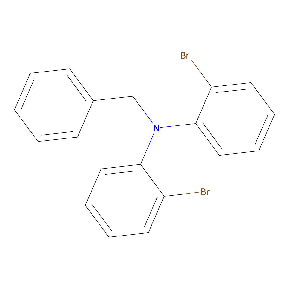 N-benzyl-2-bromo-N-(2-bromophenyl)aniline molecular structure, CAS 1414521-33-7