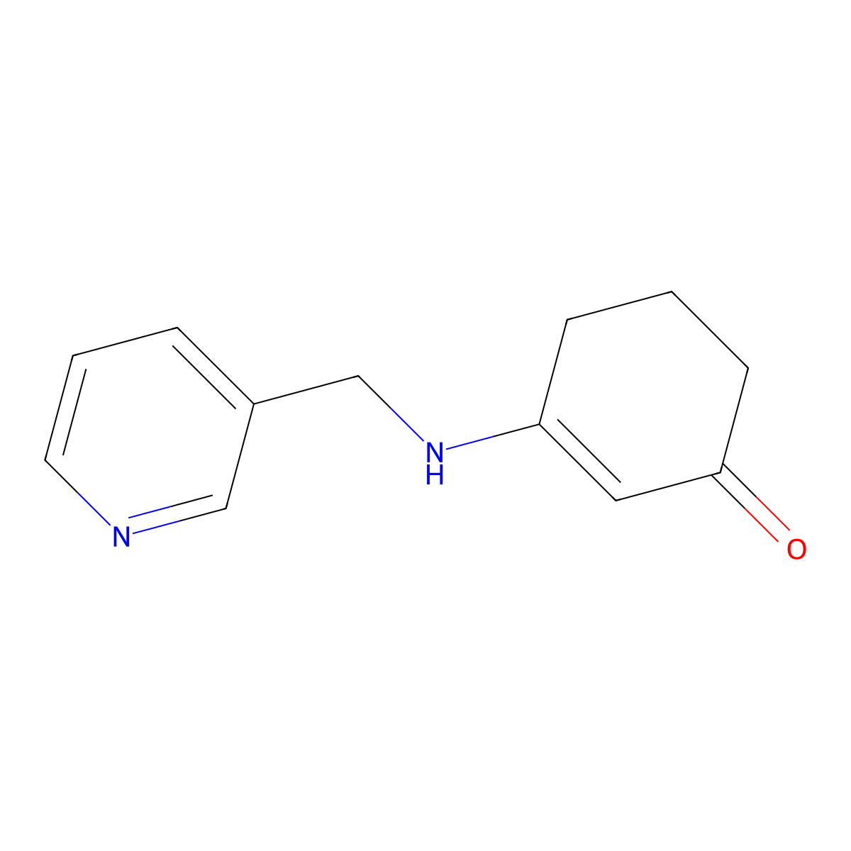 3-[(Pyridin-3-ylmethyl)amino]cyclohex-2-en-1-one molecular structure, CAS 141453-28-3