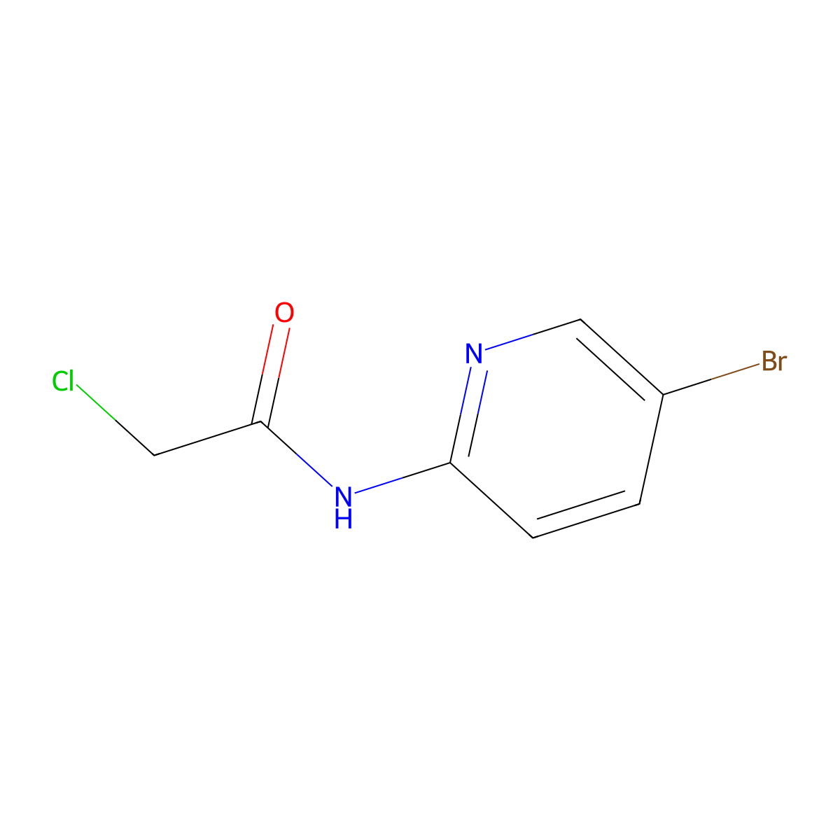 N-(5-bromopyridin-2-yl)-2-chloroacetamide molecular structure, CAS 141454-61-7
