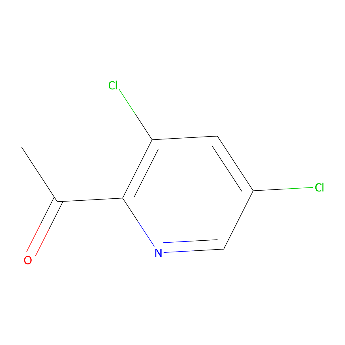1-(3,5-Dichloropyridin-2-yl)ethanone molecular structure, CAS 141454-65-1