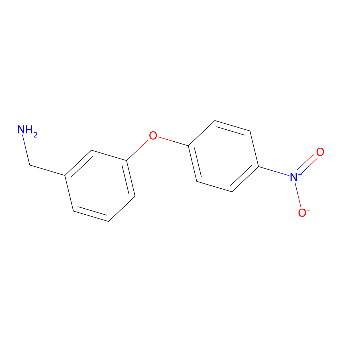 3-(4-Nitrophenoxy)-benzylamine molecular structure, CAS 141455-20-1