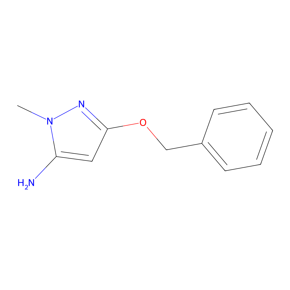 5-Amino-3-(benzyloxy)-1-methyl-1H-pyrazole molecular structure, CAS 1414569-22-4