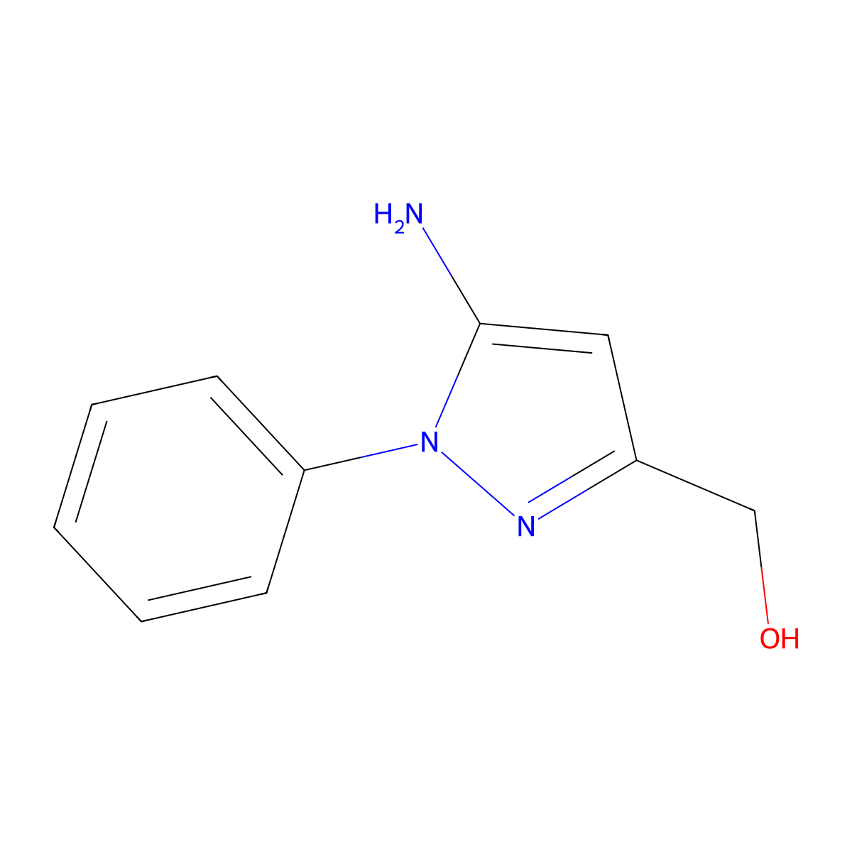 (5-amino-1-phenyl-1H-pyrazol-3-yl)methanol molecular structure, CAS 1414570-97-0
