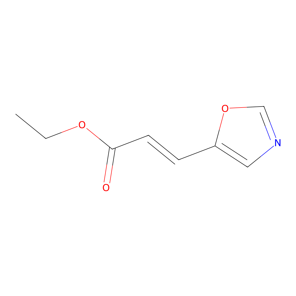 (E)-ethyl 3-(oxazol-5-yl)acrylate molecular structure, CAS 1414573-63-9