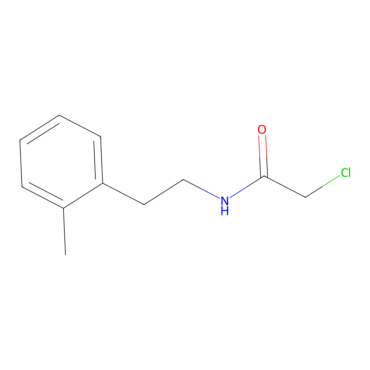 2-chloro-N-[2-(2-methylphenyl)ethyl]acetamide molecular structure, CAS 141463-66-3