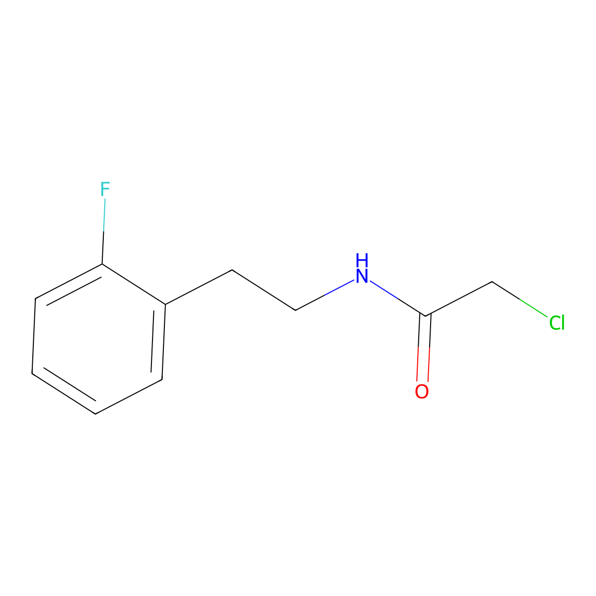 2-chloro-N-[2-(2-fluorophenyl)ethyl]acetamide molecular structure, CAS 141463-68-5