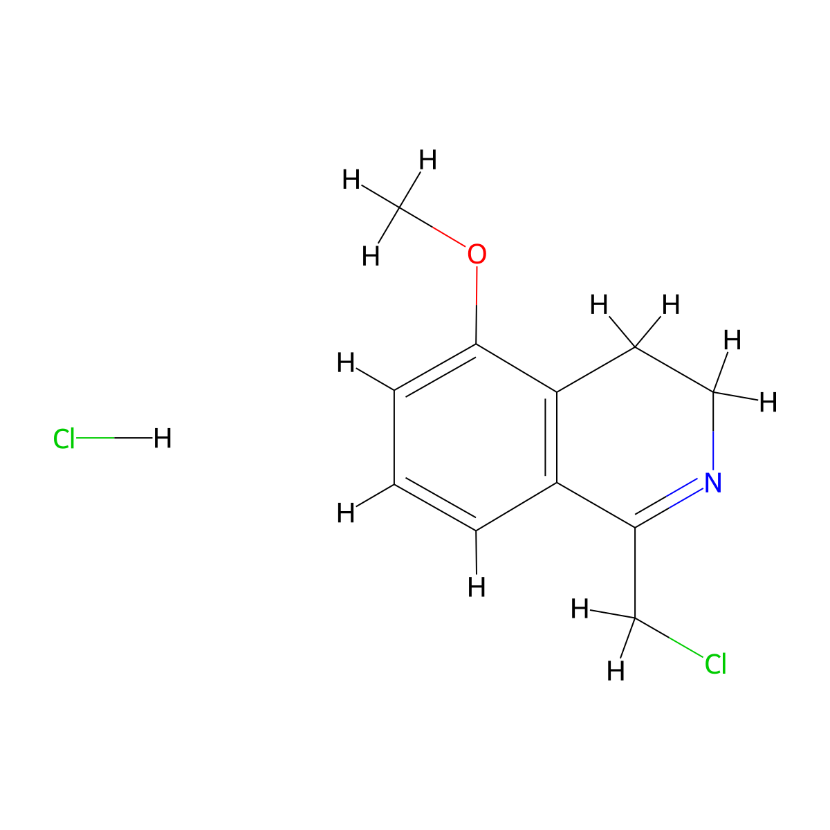 1-(Chloromethyl)-5-methoxy-3,4-dihydroisoquinoline hydrochloride molecular structure, CAS 141463-73-2