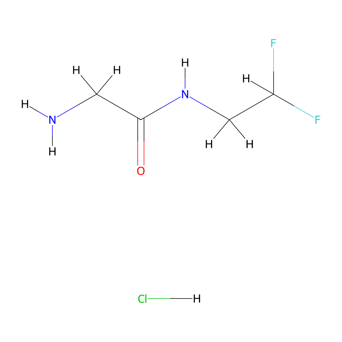 2-aMino-N-(2,2-difluoroethyl)acetaMide hydrochloride molecular structure, CAS 1414642-43-5