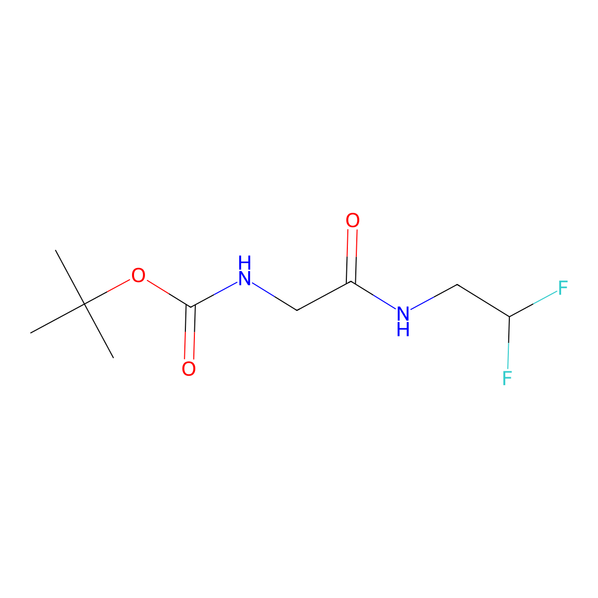 [(2,2-Difluoro-ethylcarbamoyl)-methyl]-carbamic acid tert-butyl ester molecular structure, CAS 1414642-52-6