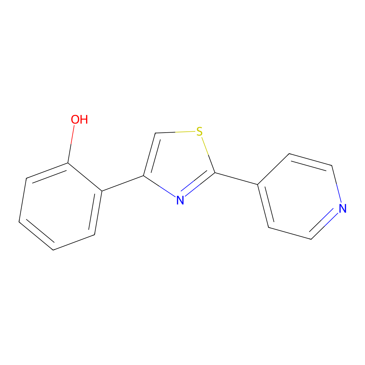 4-(2-Hydroxyphenyl)-2-(4-pyridyl)thiazole molecular structure, CAS 1414661-46-3