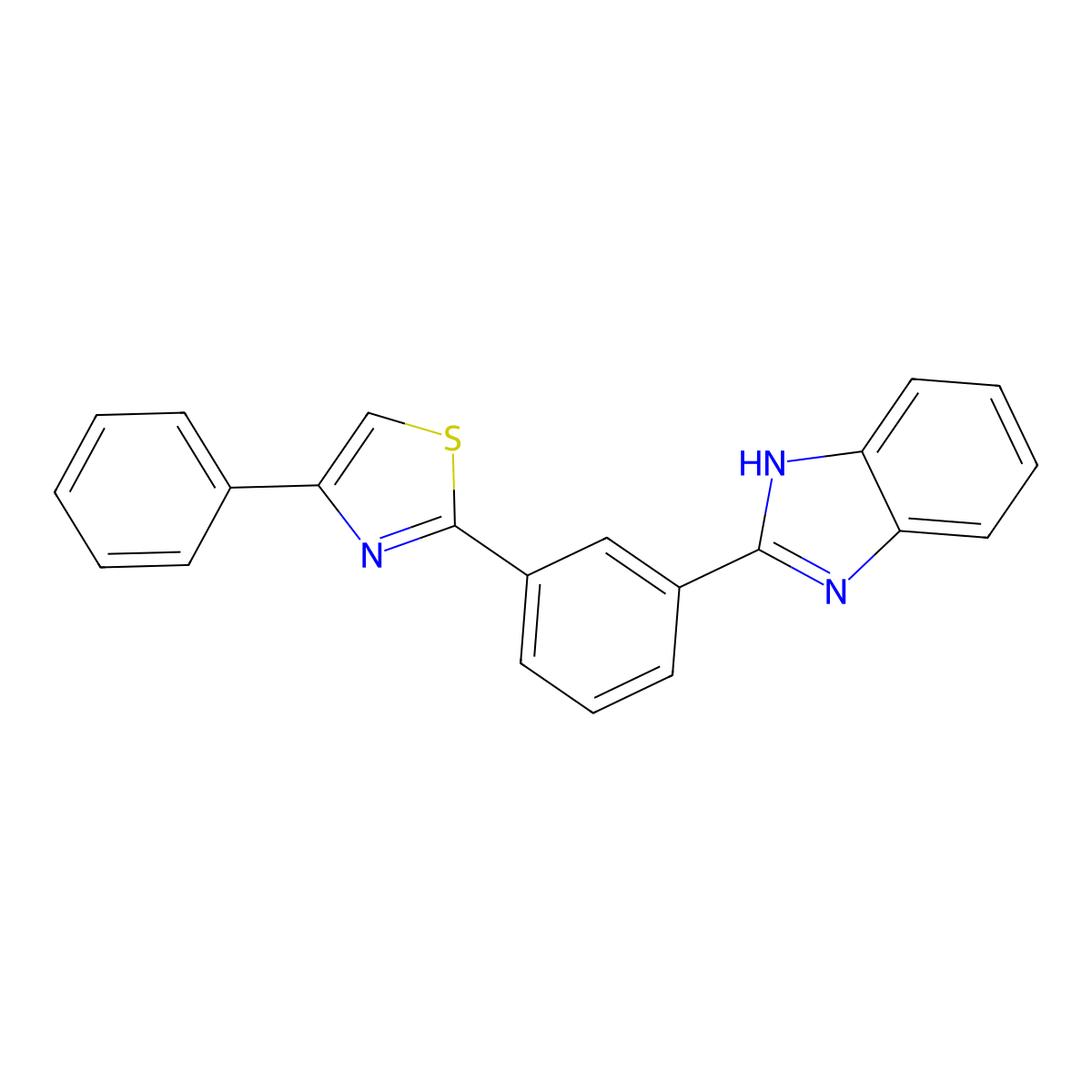 2-(3-(1H-Benzo[d]imidazol-2-yl)phenyl)-4-phenylthiazole molecular structure, CAS 1414661-49-6