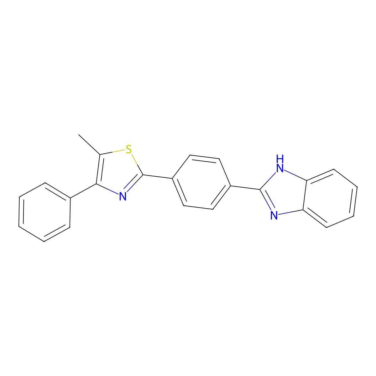 2-(4-(1H-Benzo[d]imidazol-2-yl)phenyl)-5-methyl-4-phenylthiazole molecular structure, CAS 1414661-81-6