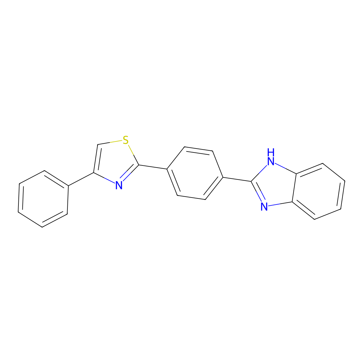 2-(4-(1H-Benzo[d]imidazol-2-yl)phenyl)-4-phenylthiazole molecular structure, CAS 1414661-82-7