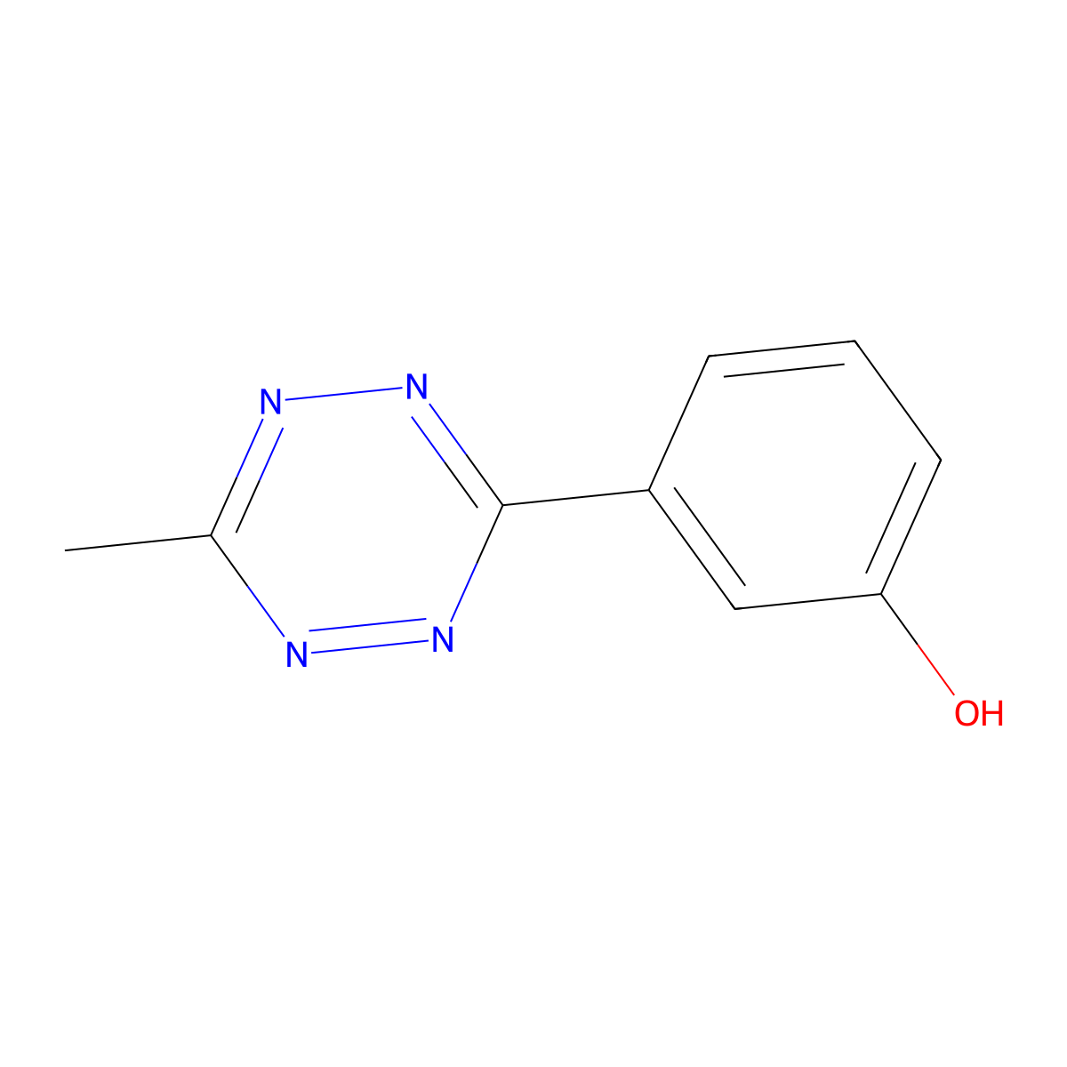 3-(6-Methyl-1,2,4,5-tetrazin-3-yl)phenol molecular structure, CAS 1414690-78-0