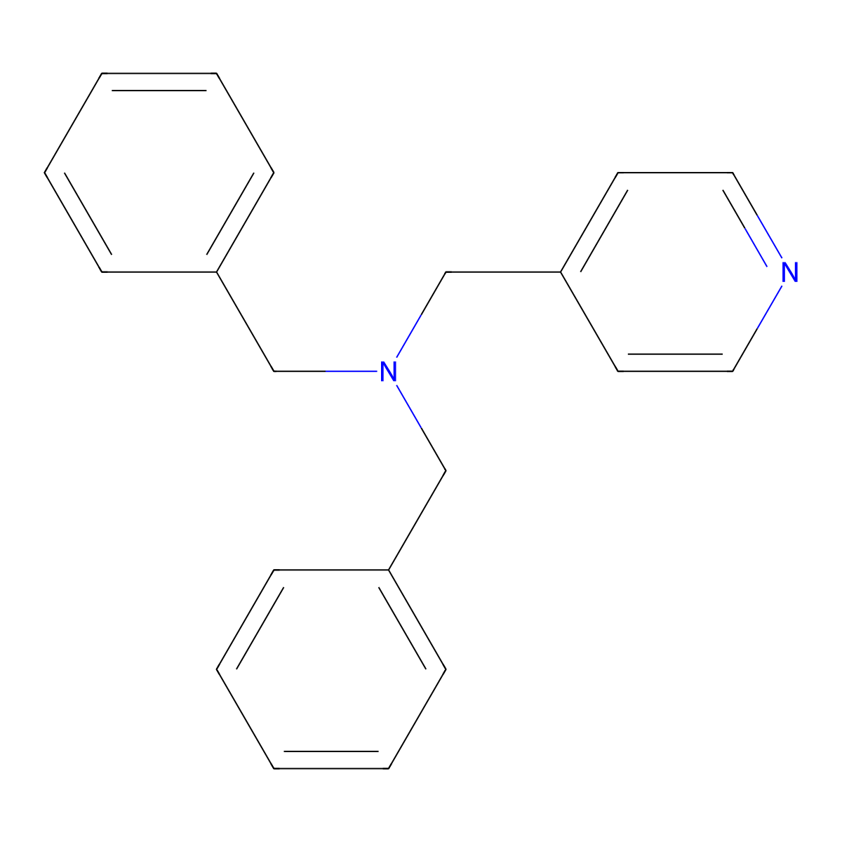 N,N-Dibenzylpyridine-4-methylamine molecular structure, CAS 14147-07-0