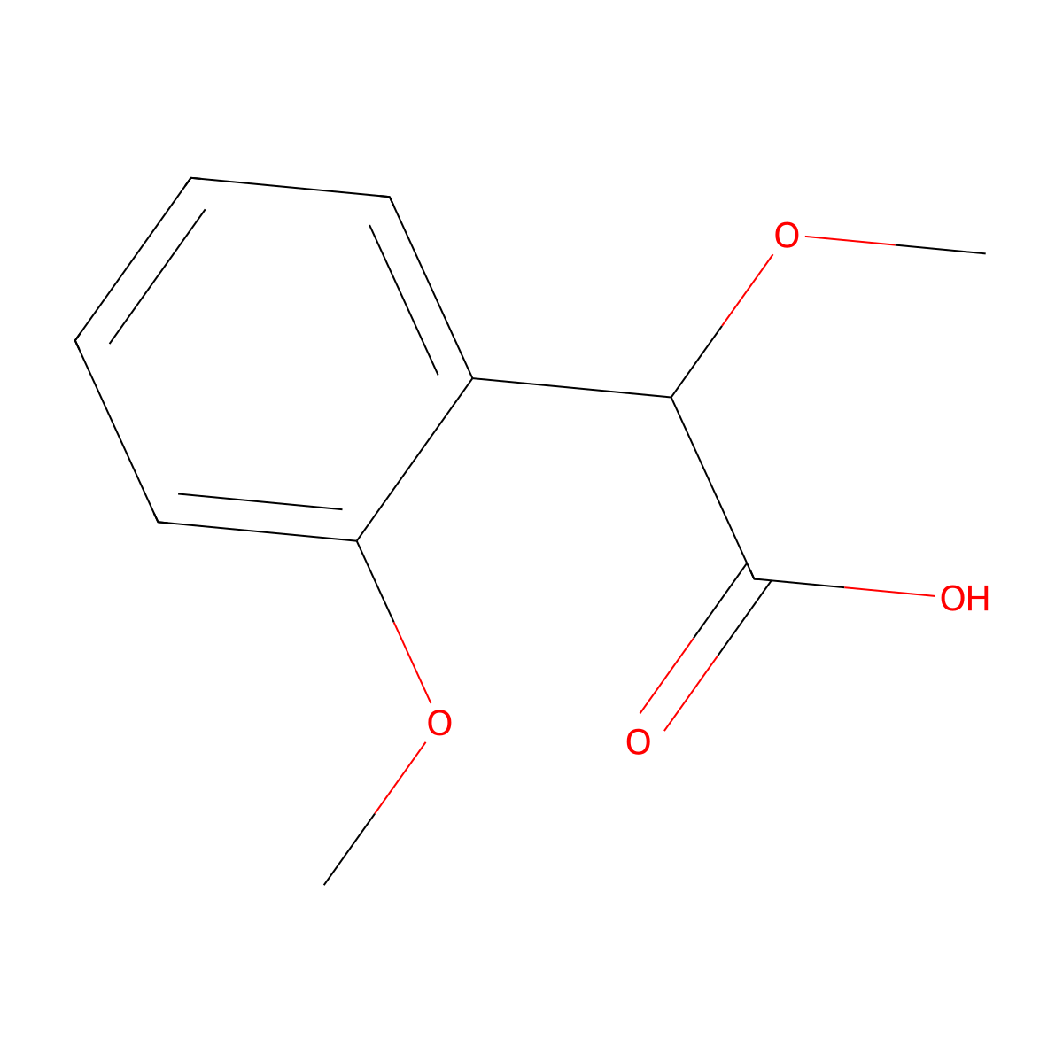 2-Methoxy-2-(2-methoxyphenyl)acetic acid molecular structure, CAS 141472-00-6