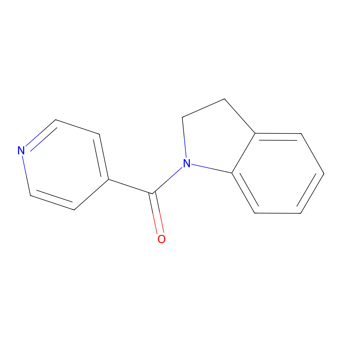 2,3-Dihydroindol-1-yl(pyridin-4-yl)methanone molecular structure, CAS 141474-73-9