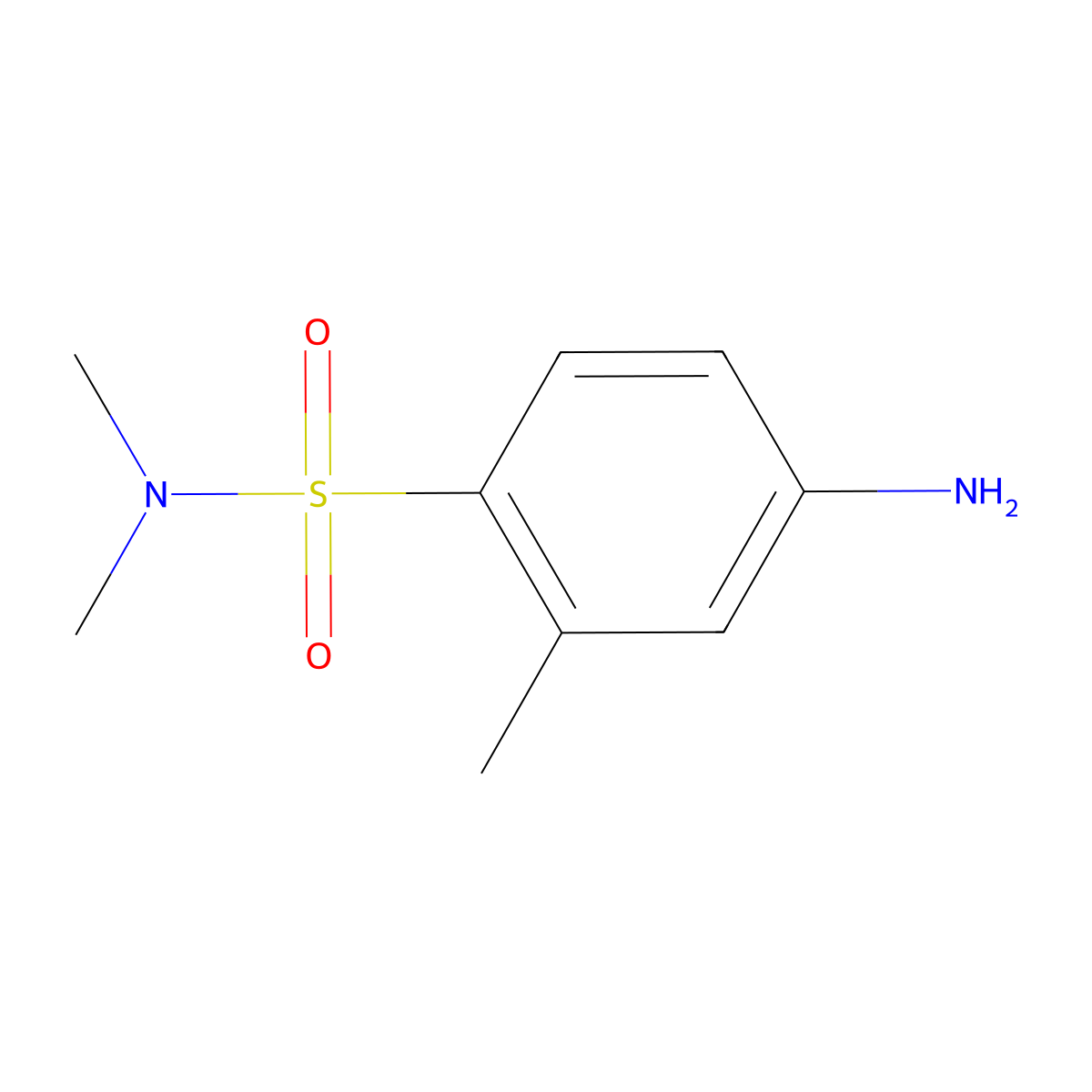 4-amino-N,N,2-trimethylbenzene-1-sulfonamide molecular structure, CAS 141476-75-7