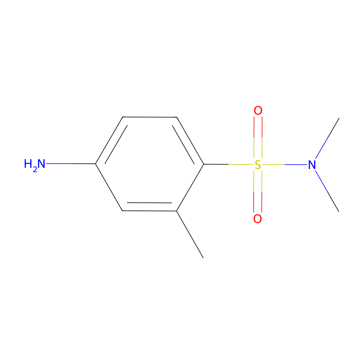 4-amino-N,N,2-trimethylbenzene-1-sulfonamide molecular structure, CAS 141476-75-7
