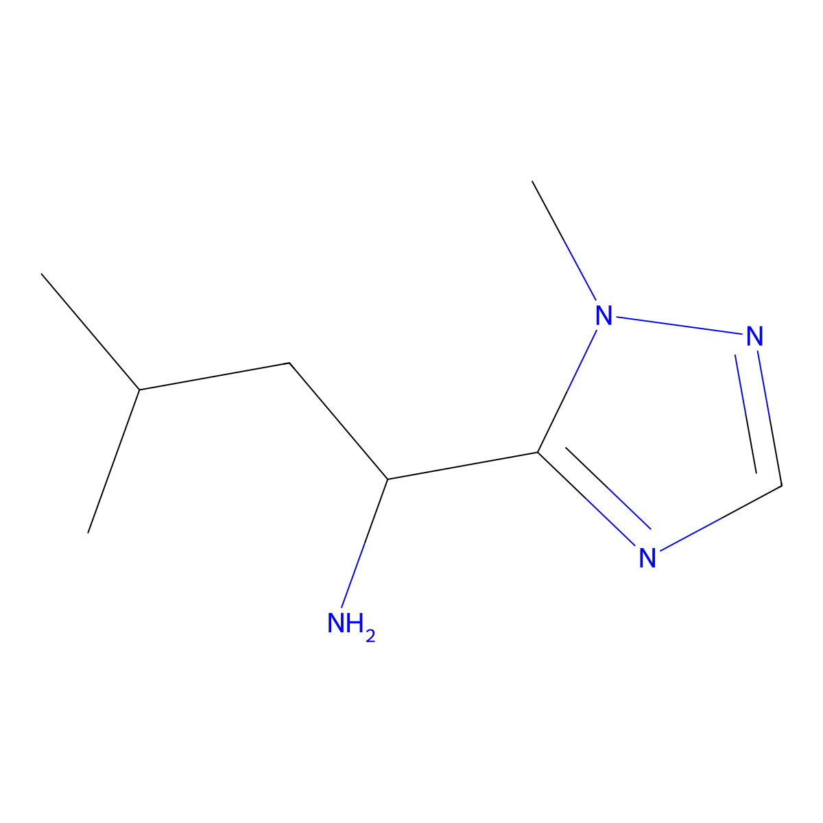 (1r)-3-Methyl-1-(1-methyl-1h-1,2,4-triazol-5-yl)butan-1-amine molecular structure, CAS 1414778-78-1