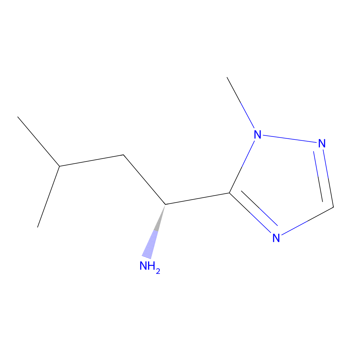 (1r)-3-Methyl-1-(1-methyl-1h-1,2,4-triazol-5-yl)butan-1-amine molecular structure, CAS 1414778-78-1