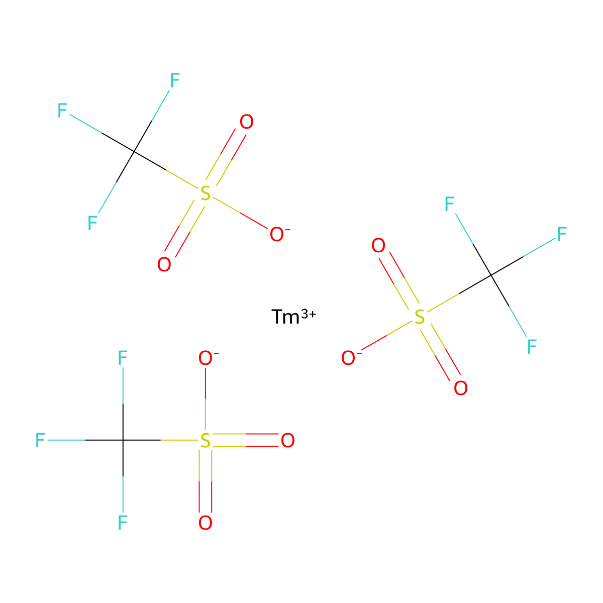 Thulium(III) trifluoromethanesulfonate molecular structure, CAS 141478-68-4