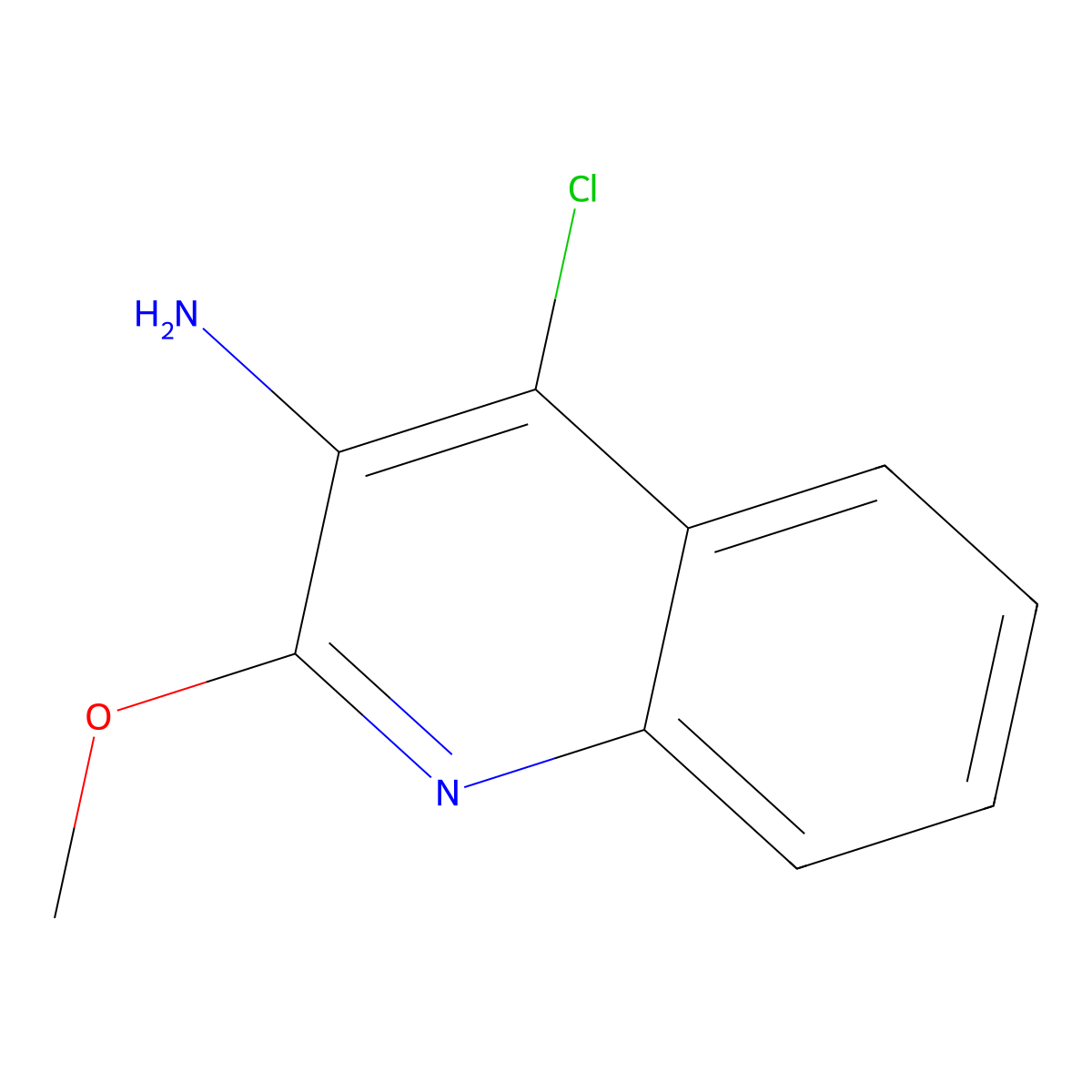 4-Chloro-2-methoxyquinolin-3-amine molecular structure, CAS 1414786-22-3