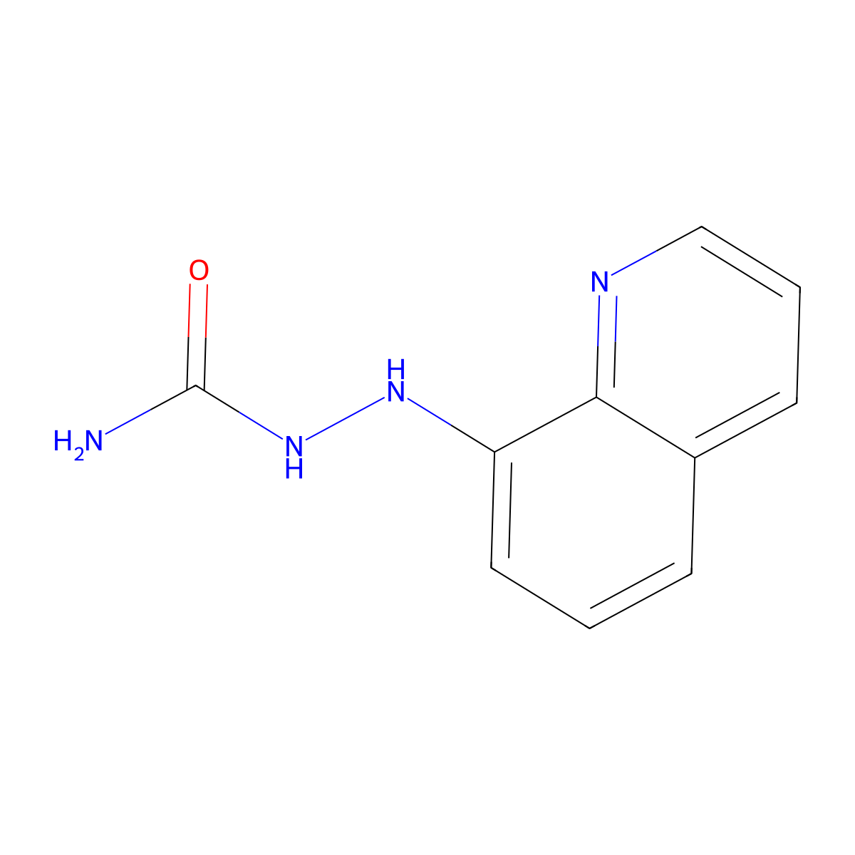 2-Quinolin-8-ylhydrazinecarboxamide molecular structure, CAS 14148-38-0