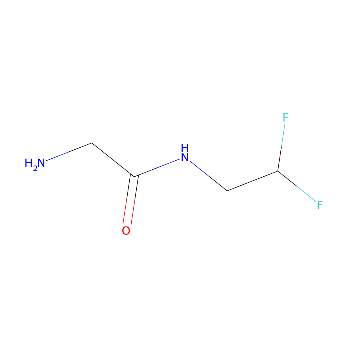 2-amino-N-(2,2-difluoroethyl)acetamide molecular structure, CAS 1414837-31-2
