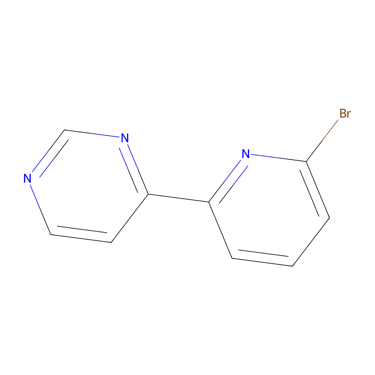 4-(6-Bromopyridin-2-yl)pyrimidine molecular structure, CAS 1414851-18-5