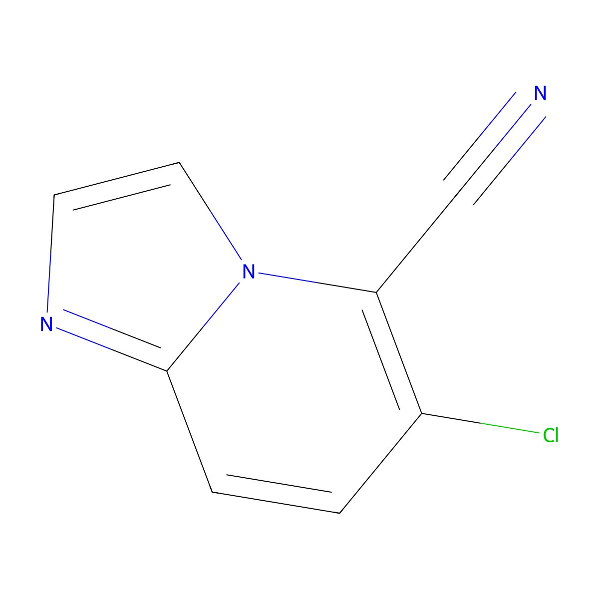6-Chloroimidazo[1,2-a]pyridine-5-carbonitrile molecular structure, CAS 1414864-00-8