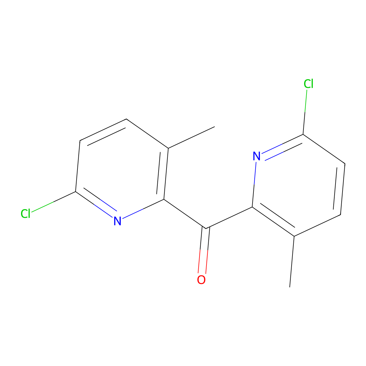 Bis(6-chloro-3-methylpyridin-2-yl)methanone molecular structure, CAS 1414864-03-1