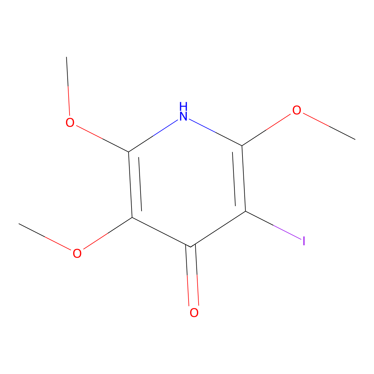 3-Iodo-2,5,6-trimethoxypyridin-4-ol molecular structure, CAS 1414864-12-2