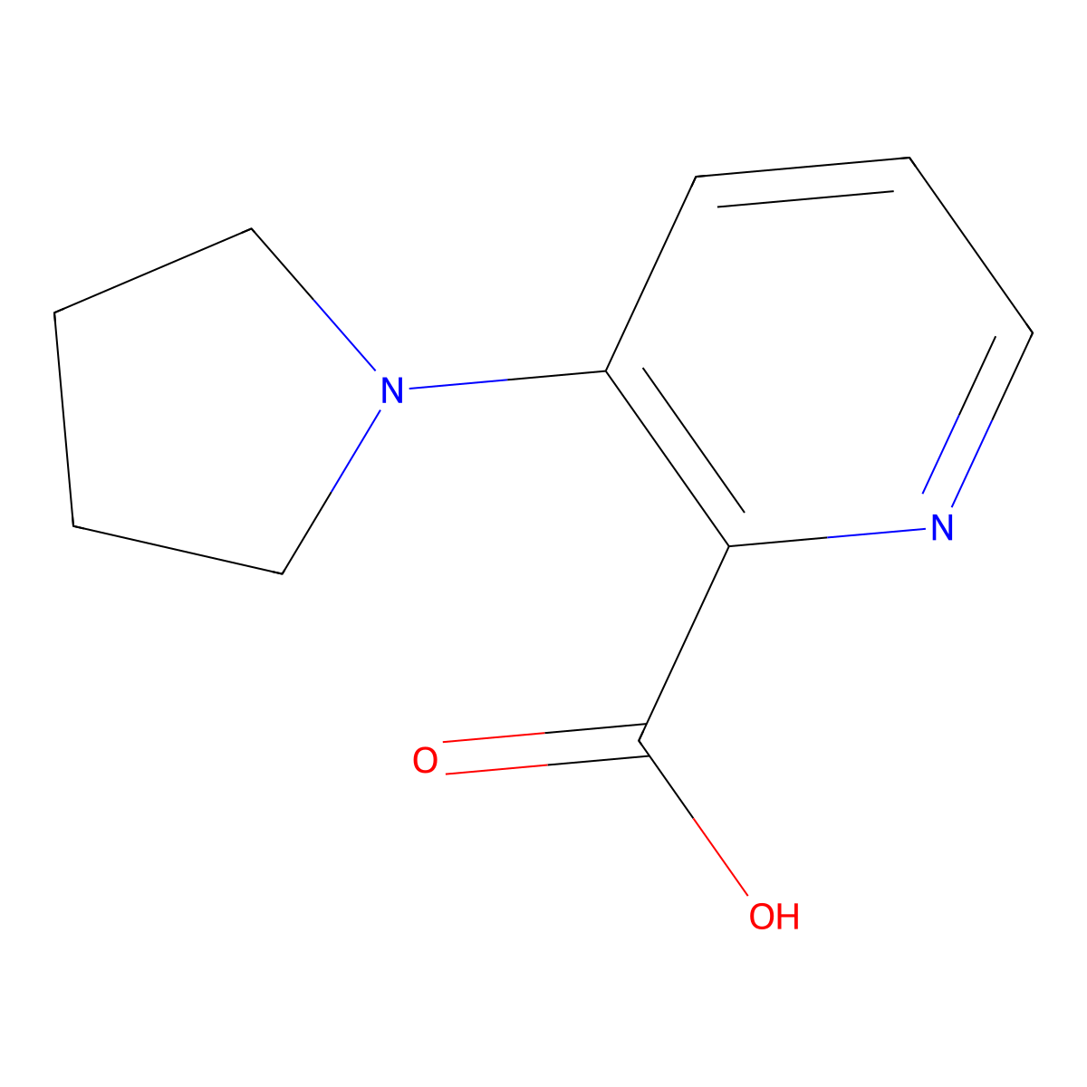 3-(Pyrrolidin-1-yl)picolinic acid molecular structure, CAS 1414866-60-6