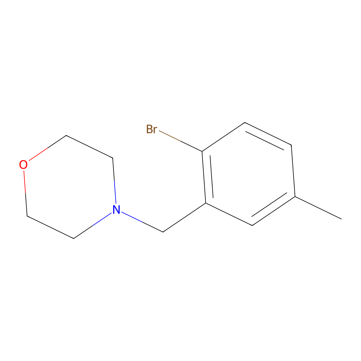 4-[(2-Bromo-5-methylphenyl)methyl]-morpholine molecular structure, CAS 1414870-51-1