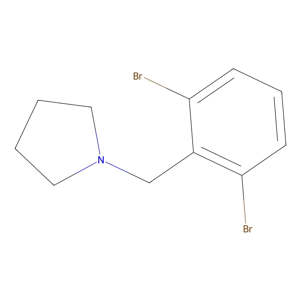 1-(2,6-Dibromobenzyl)pyrrolidine molecular structure, CAS 1414870-52-2