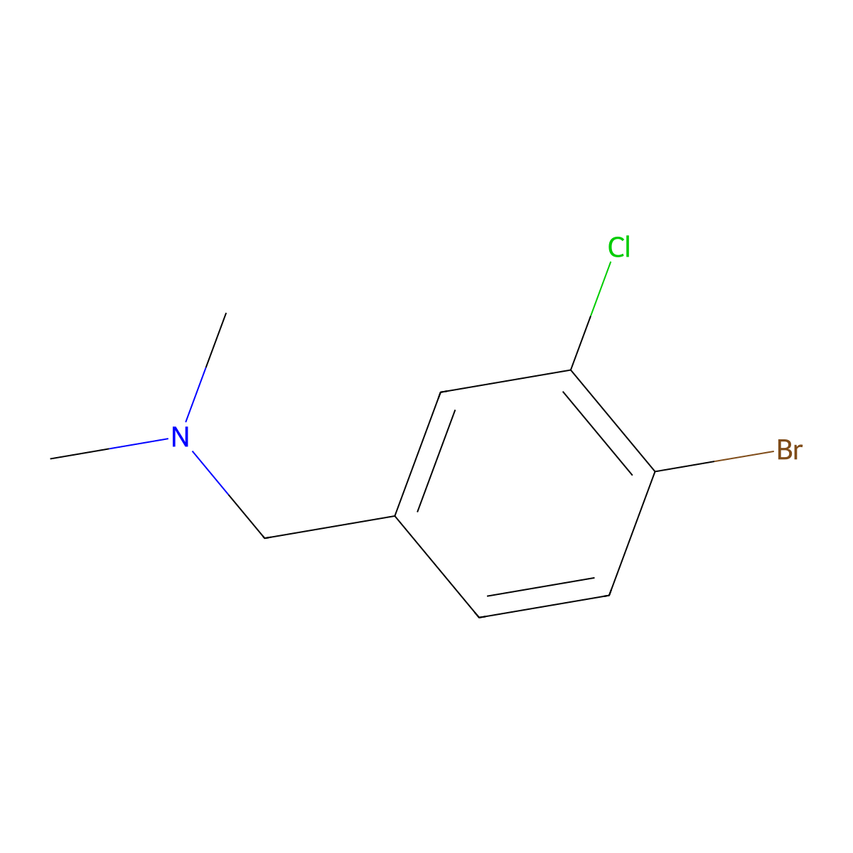 (4-Bromo-3-chlorobenzyl)dimethylamine molecular structure, CAS 1414870-53-3
