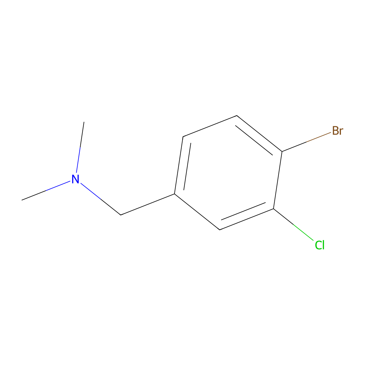 (4-Bromo-3-chlorobenzyl)dimethylamine molecular structure, CAS 1414870-53-3