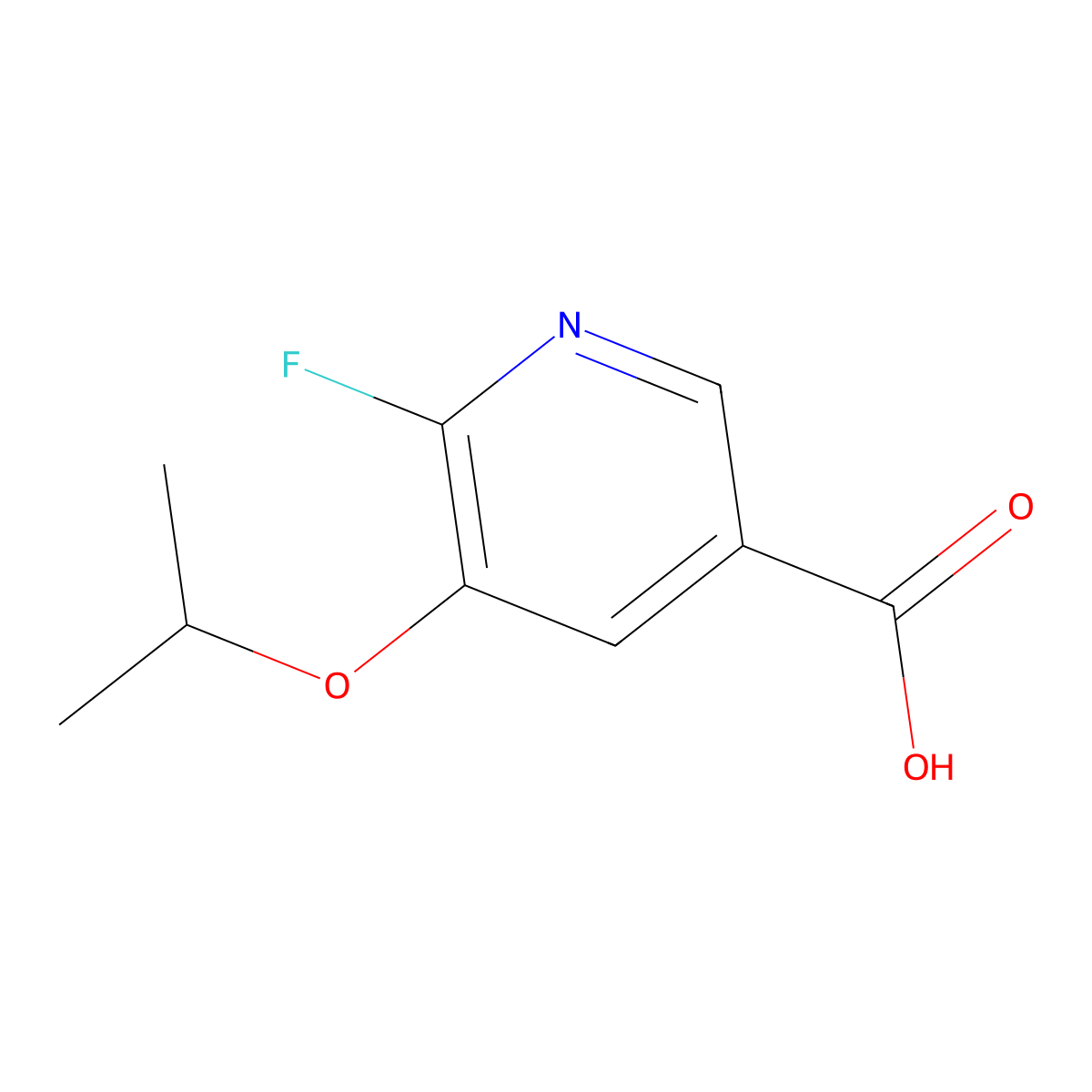 6-Fluoro-5-isopropoxynicotinic acid molecular structure, CAS 1414870-56-6