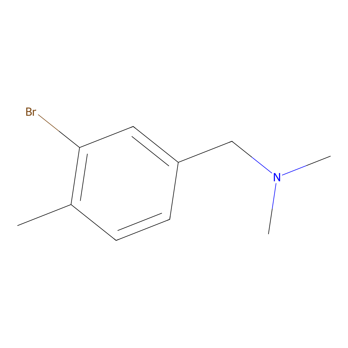 Dimethyl[(3-Bromo-4-methylphenyl)methyl]amine molecular structure, CAS 1414870-57-7