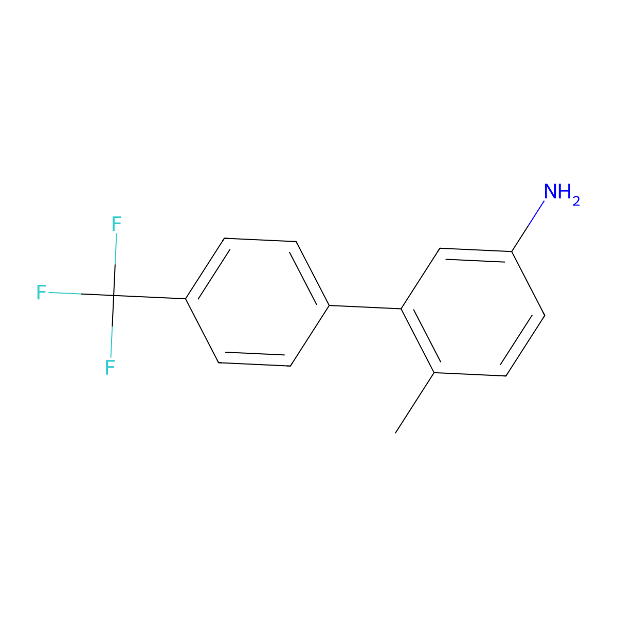 4-Methyl-3-[4-(trifluoromethyl)phenyl]aniline molecular structure, CAS 1414870-58-8