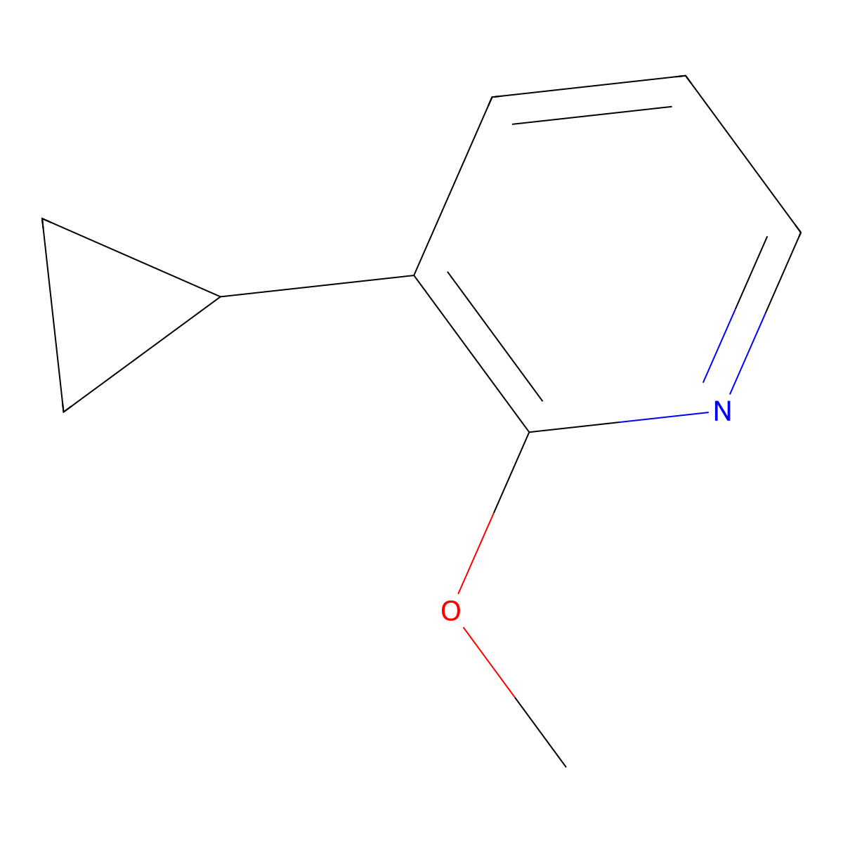 3-Cyclopropyl-2-methoxypyridine molecular structure, CAS 1414870-59-9