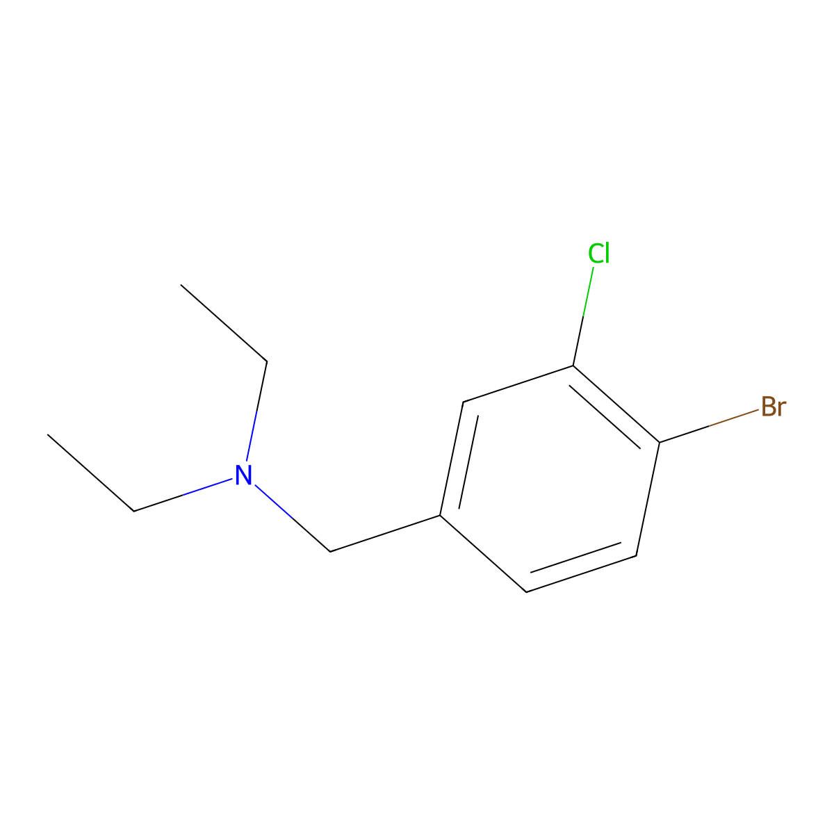 4-Bromo-3-chloro-N,N-diethylbenzylamine molecular structure, CAS 1414870-60-2