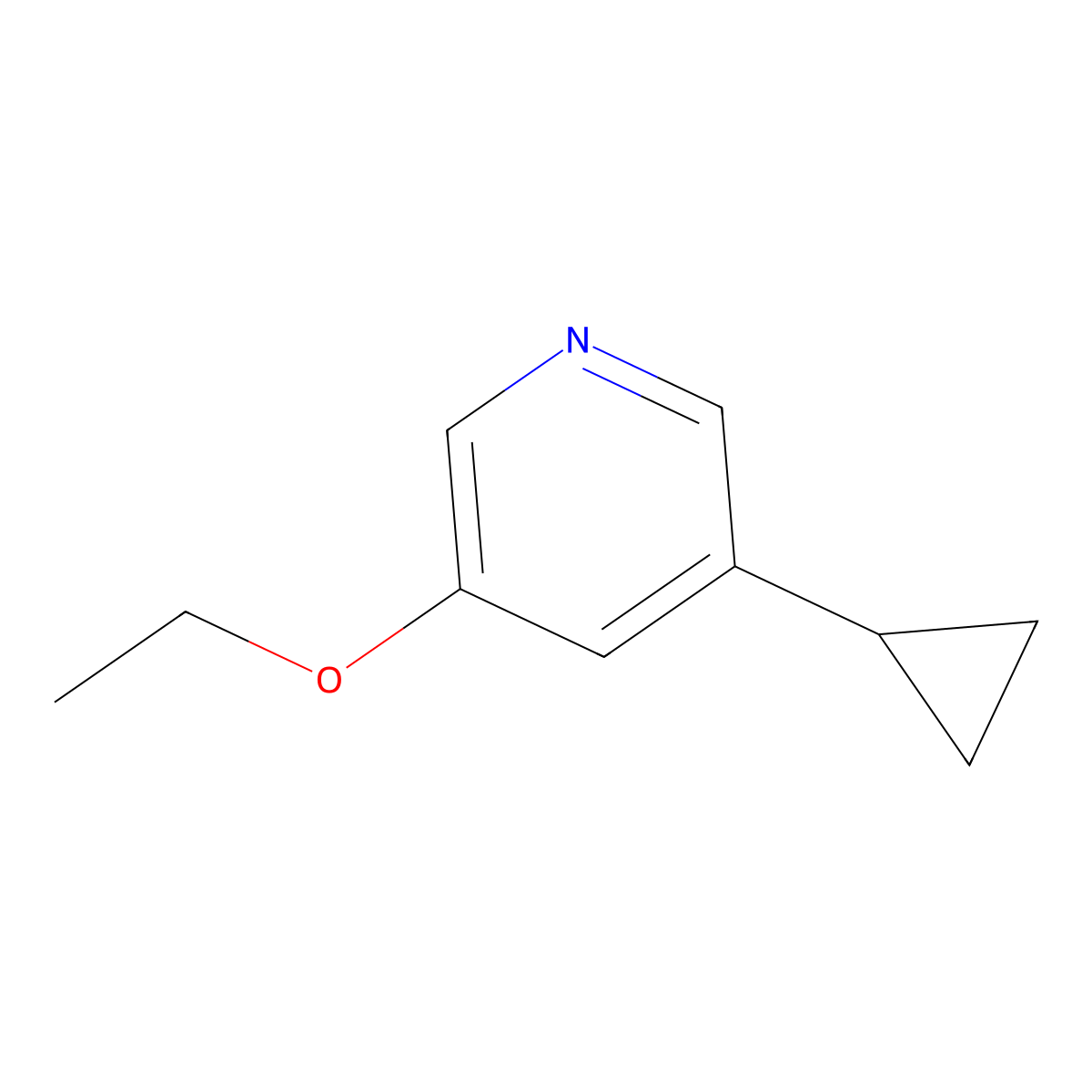 5-Cyclopropyl-3-ethoxypyridine molecular structure, CAS 1414870-62-4
